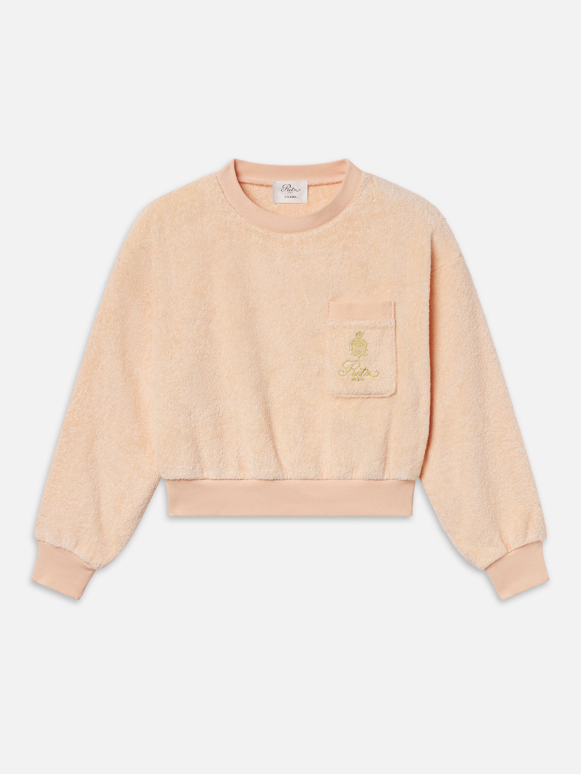 RTZ W CROPPED TERRY SWEATSHIRT RITZ PINK