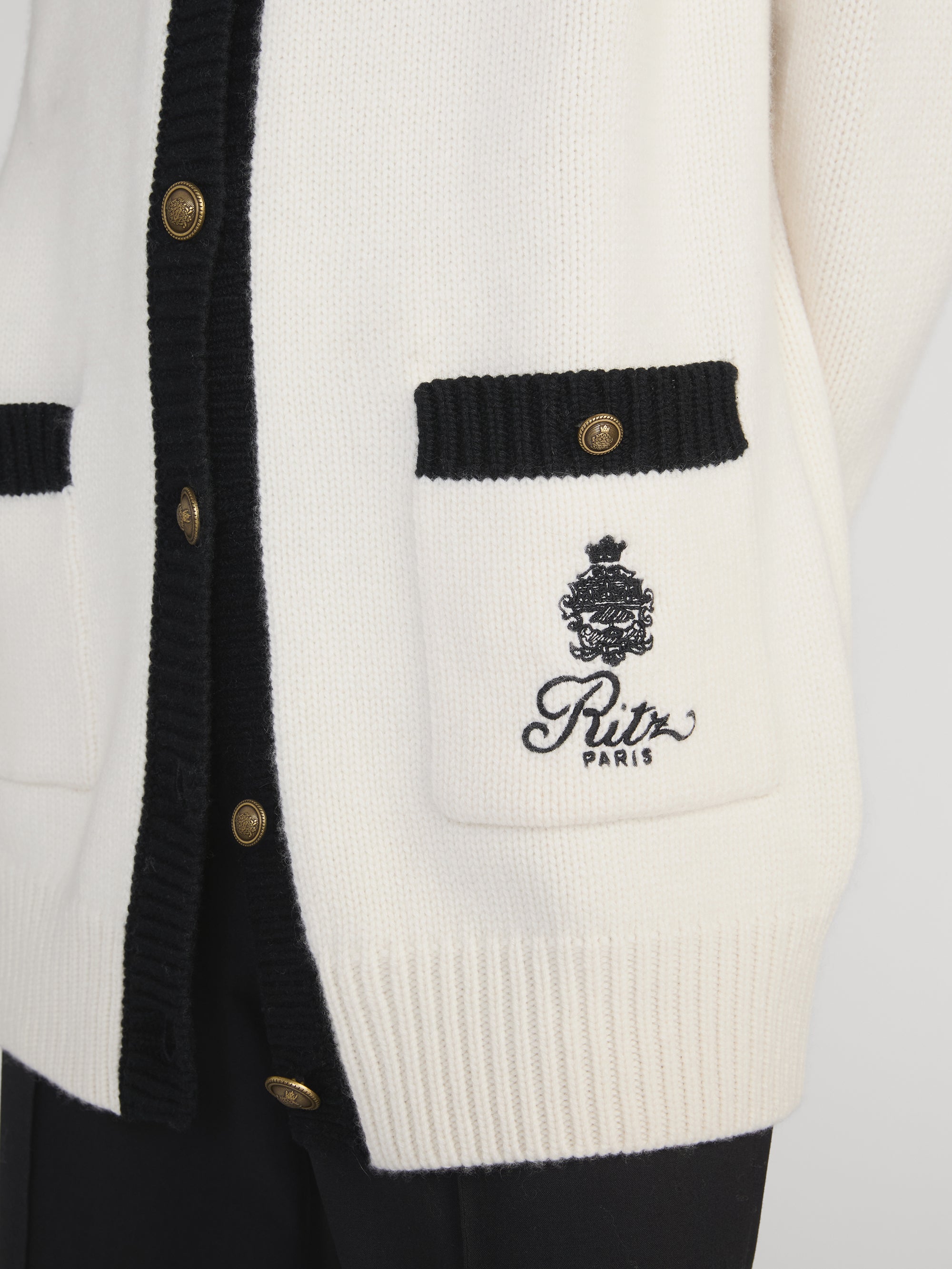 Ritz Cardigan Detail On Model 