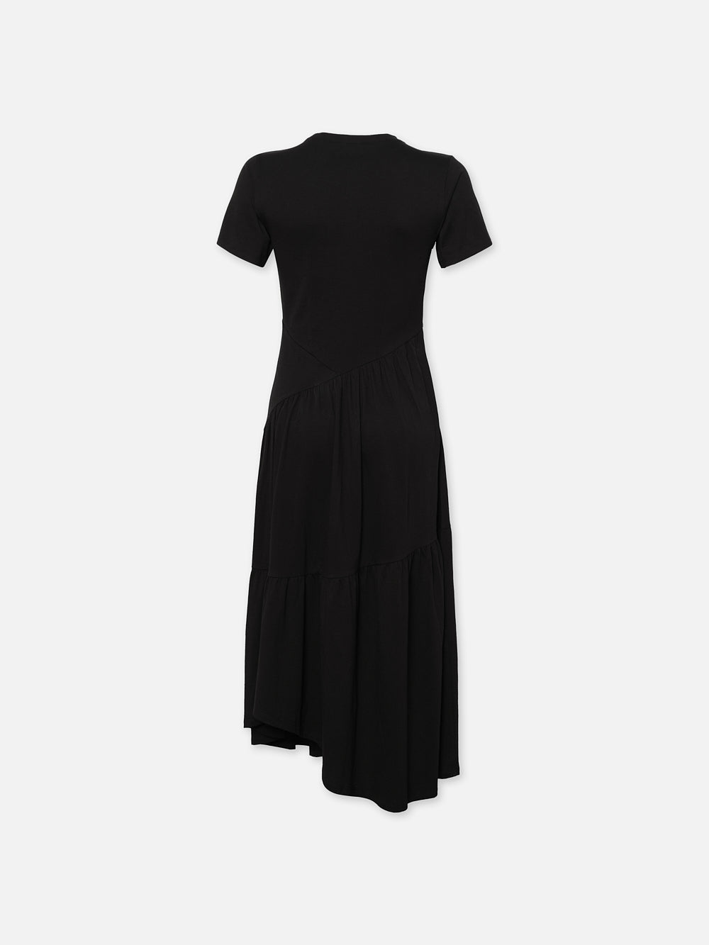 GATHERED SEAM S/S DRESS BLACK – FRAME