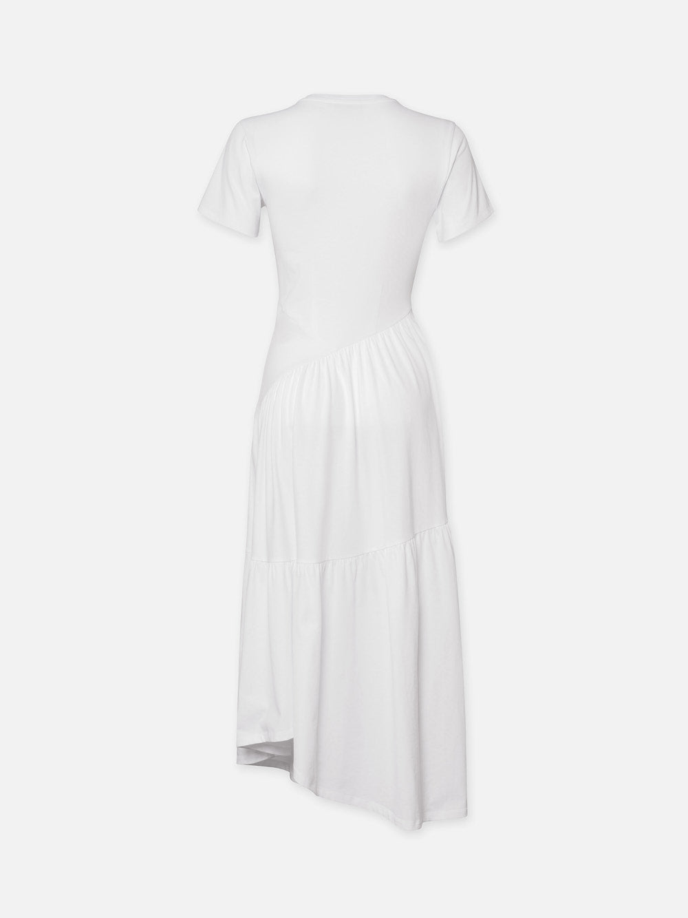 GATHERED SEAM S/S DRESS WHITE – FRAME