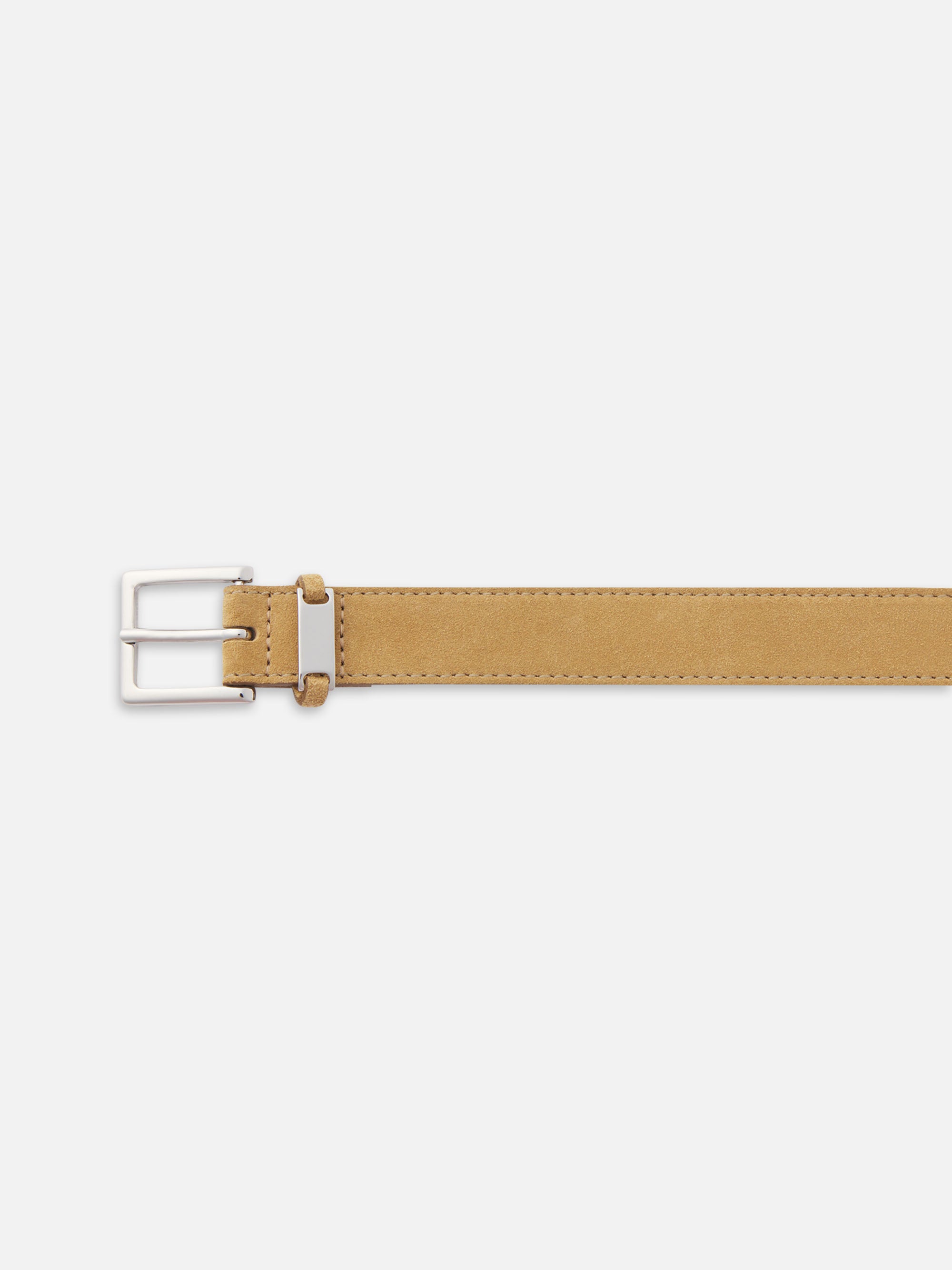 THE SUEDE SQUARE BUCKLE BELT LIGHT CAMEL