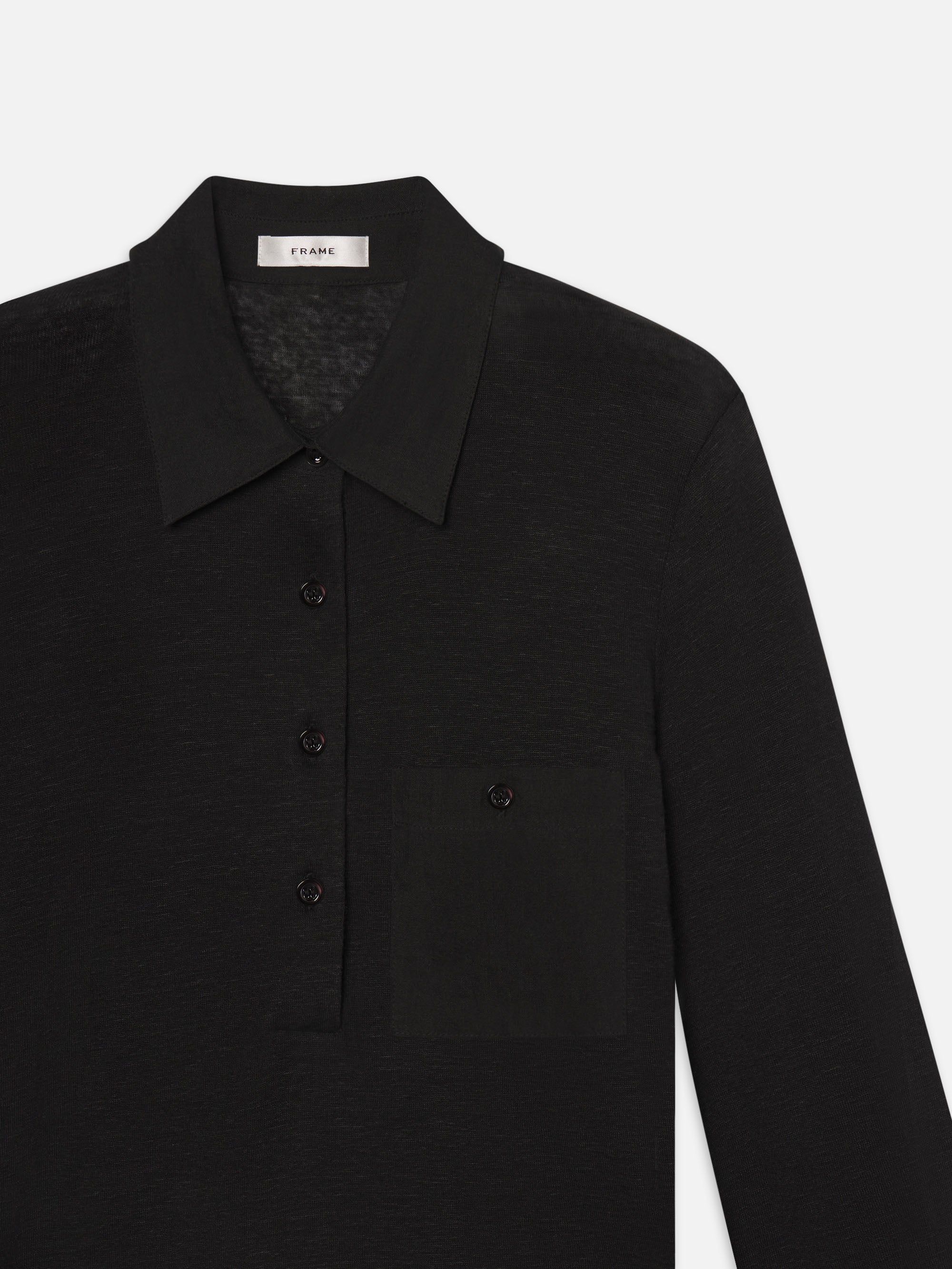 THE L/S CADDY POLO BLACK