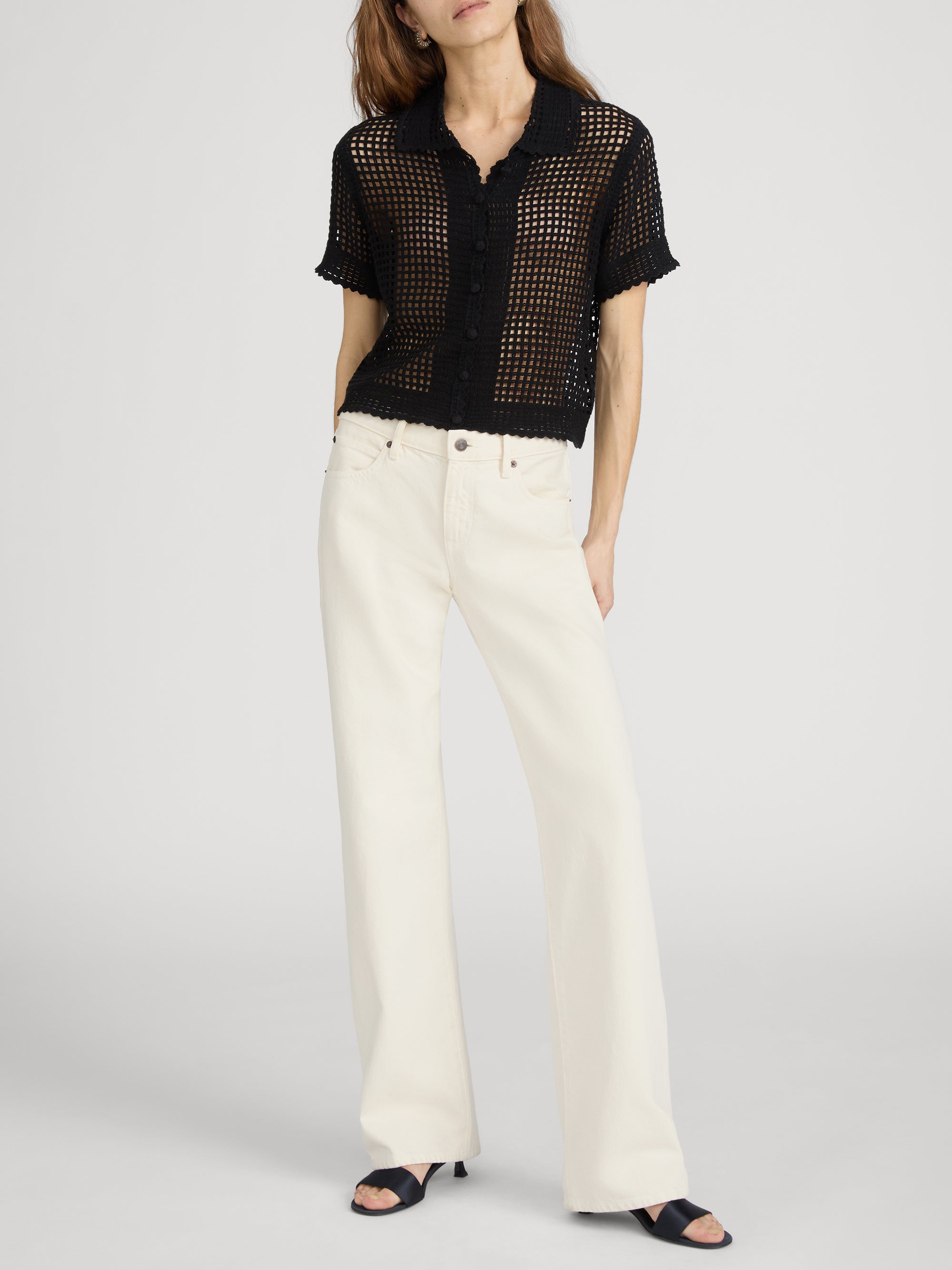 The Crochet Top -- Black