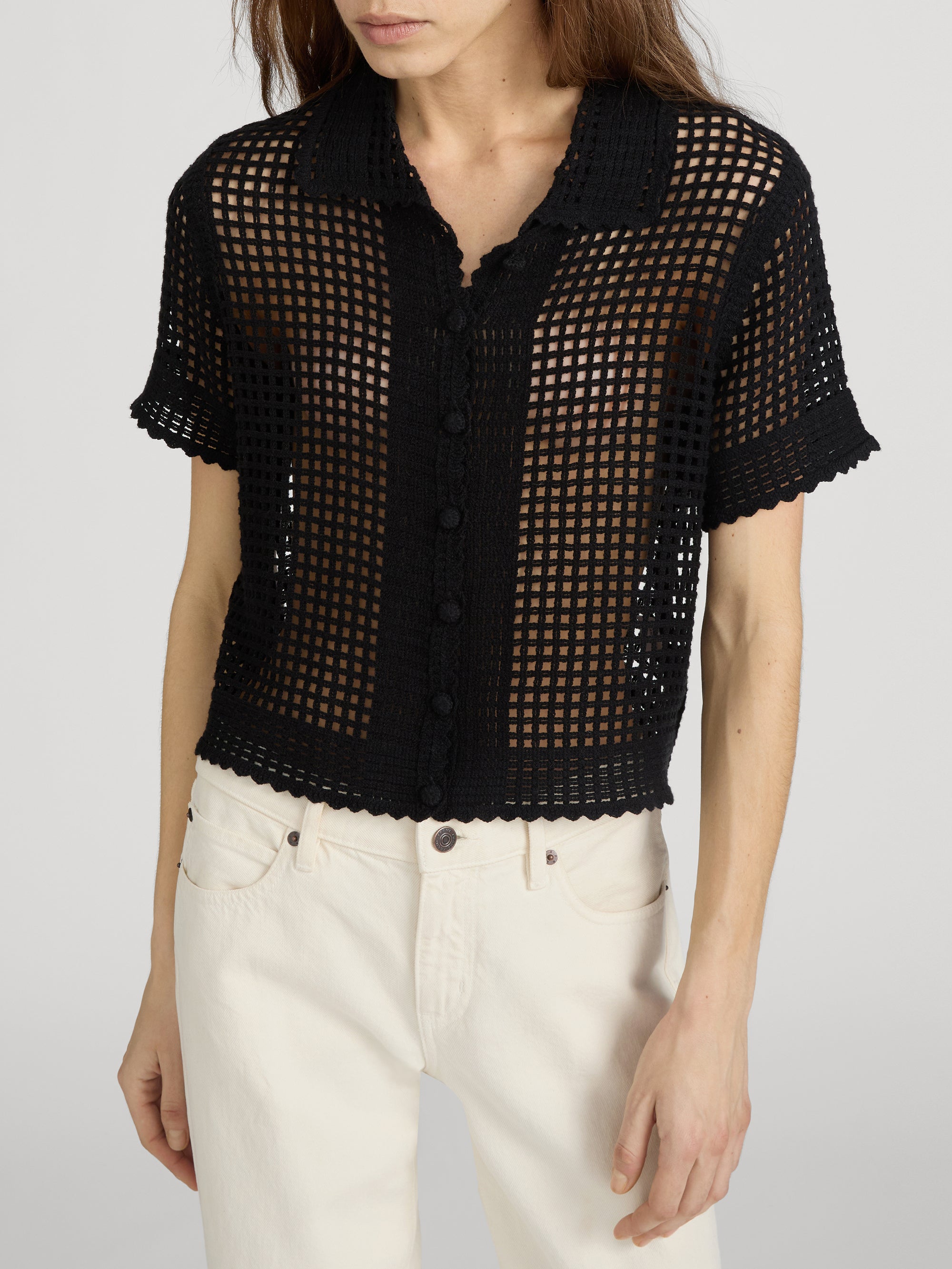 The Crochet Top -- Black