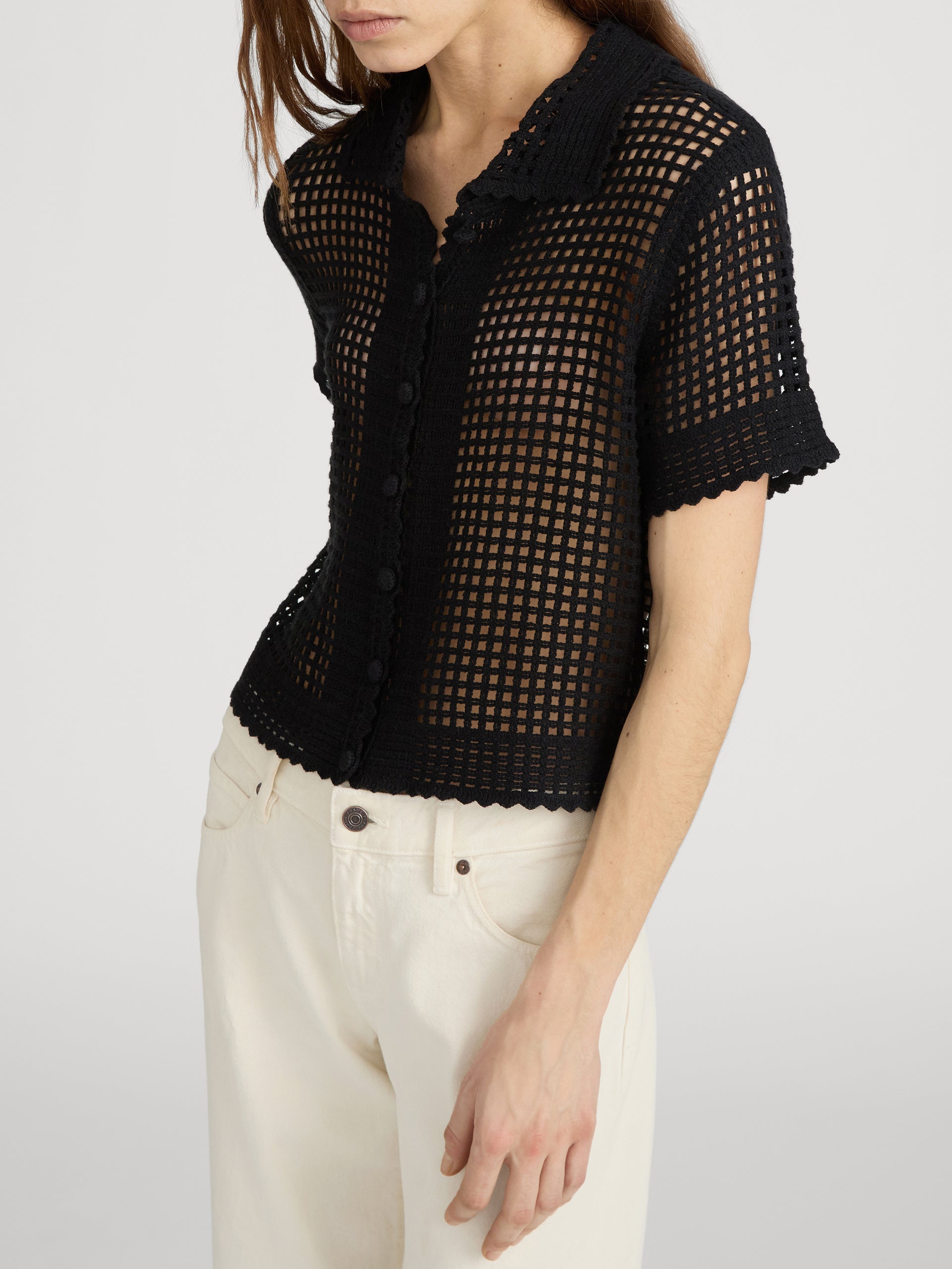 The Crochet Top -- Black