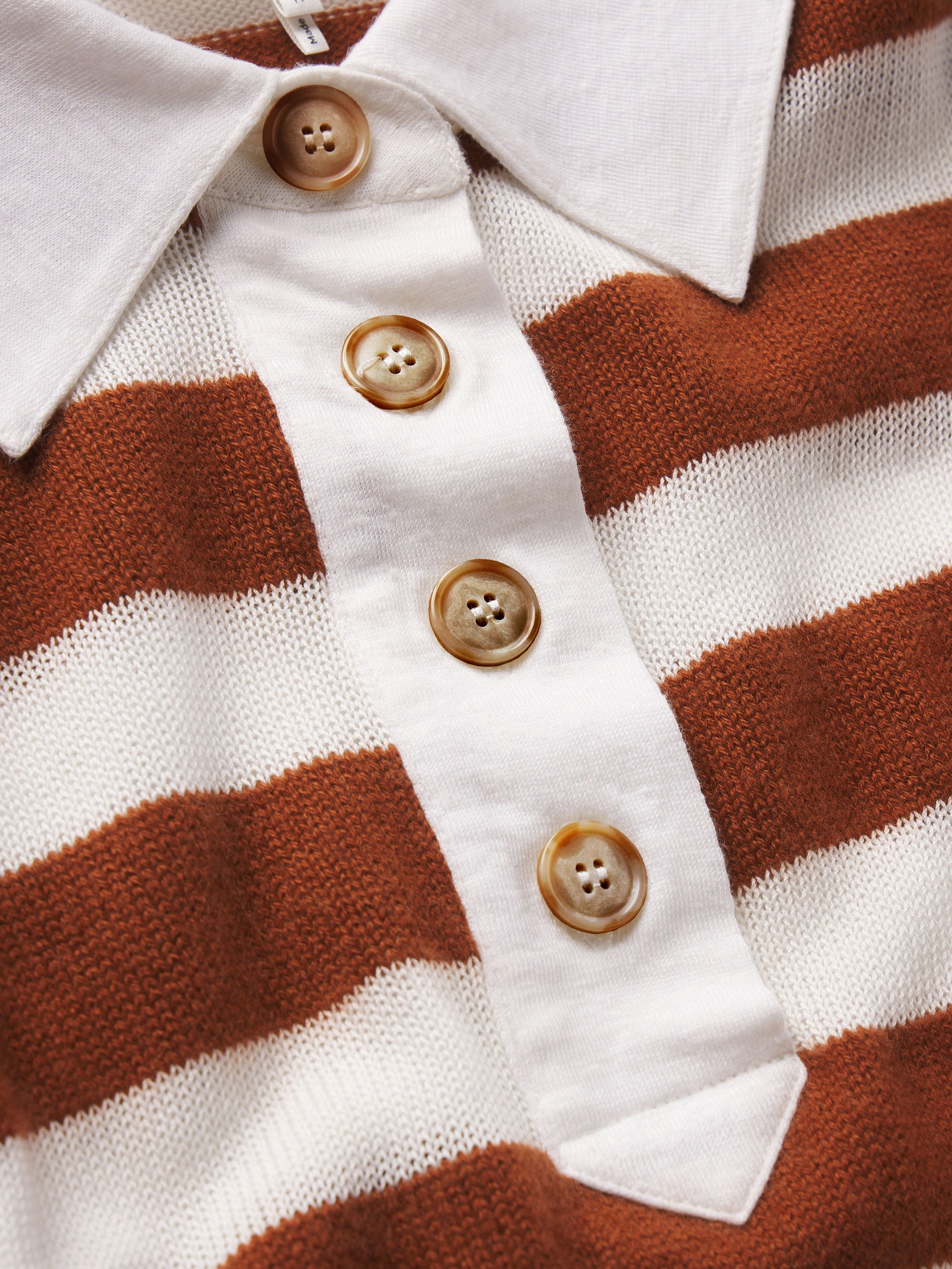 THE BOLD STRIPE POLO CHESTNUT MULTI