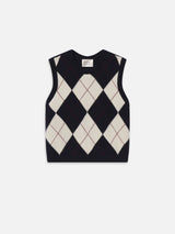 Sotheby’s Women's Argyle Vest -- Navy Multi