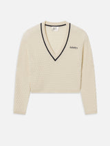 Sotheby’s Women's V-Neck Sweater -- Cream