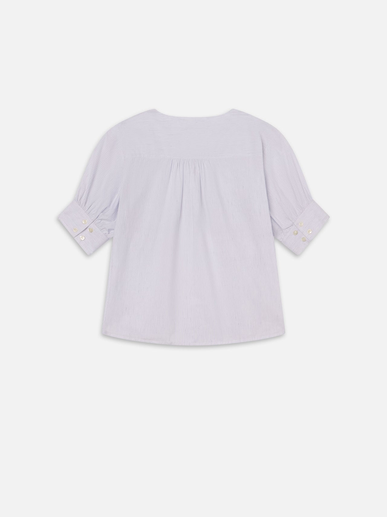 The V-Neck Popover -- Steel Blue Multi