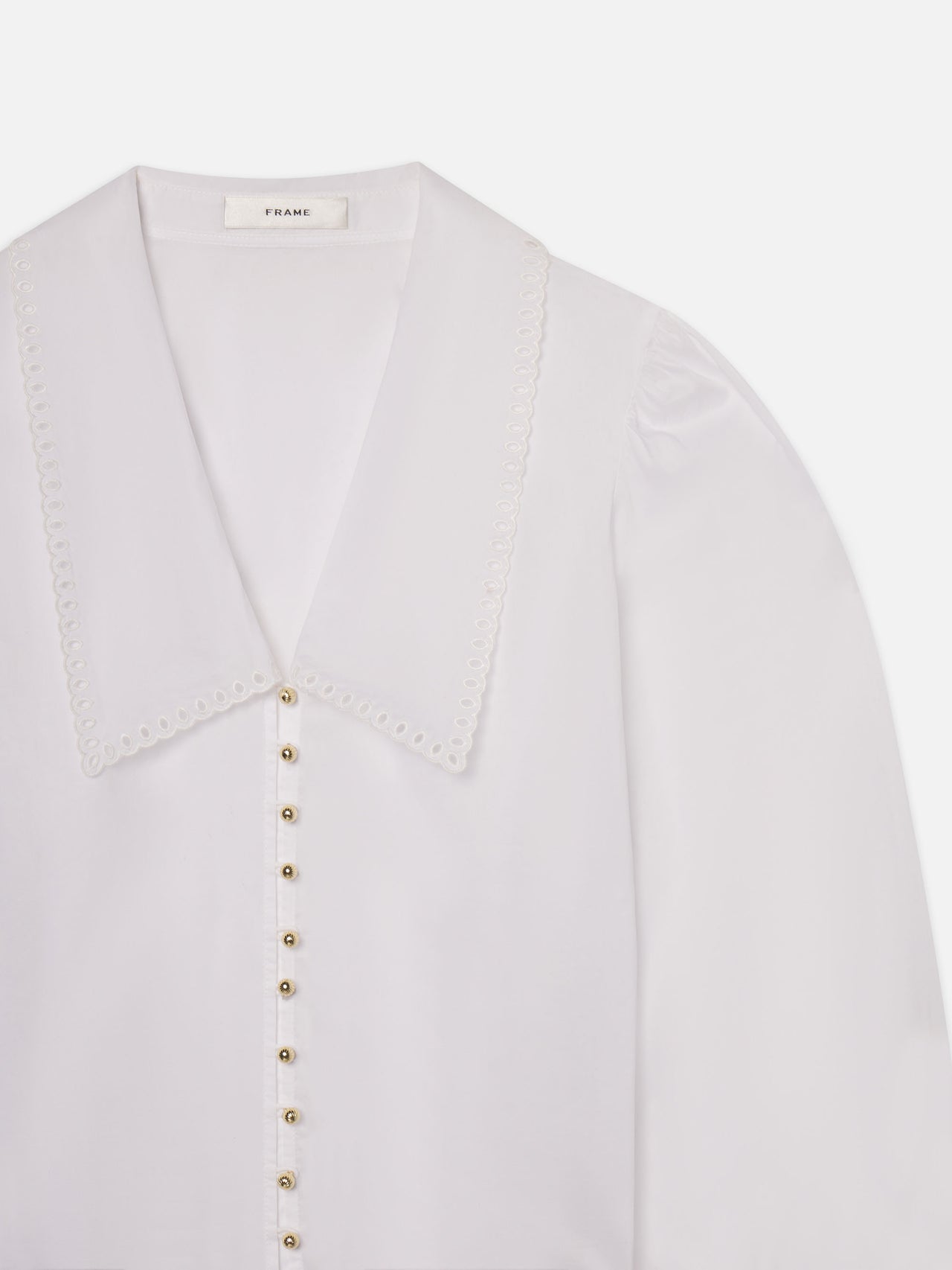 The Eyelet Sailor Blouse -- White