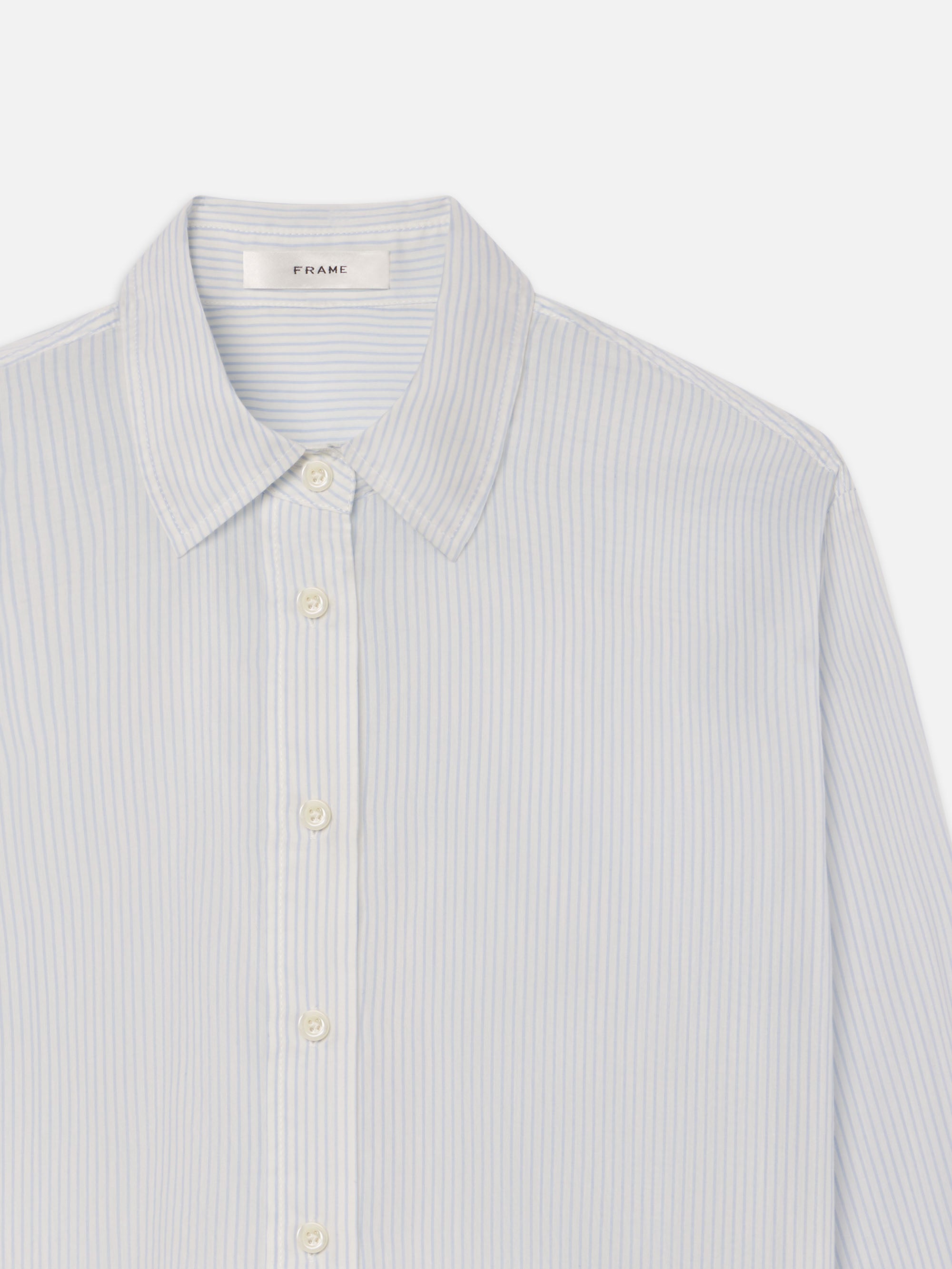 THE V-NECK POPOVER STEEL BLUE MULTI