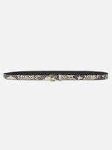 The Petite Square Buckle Belt -- Snakeskin