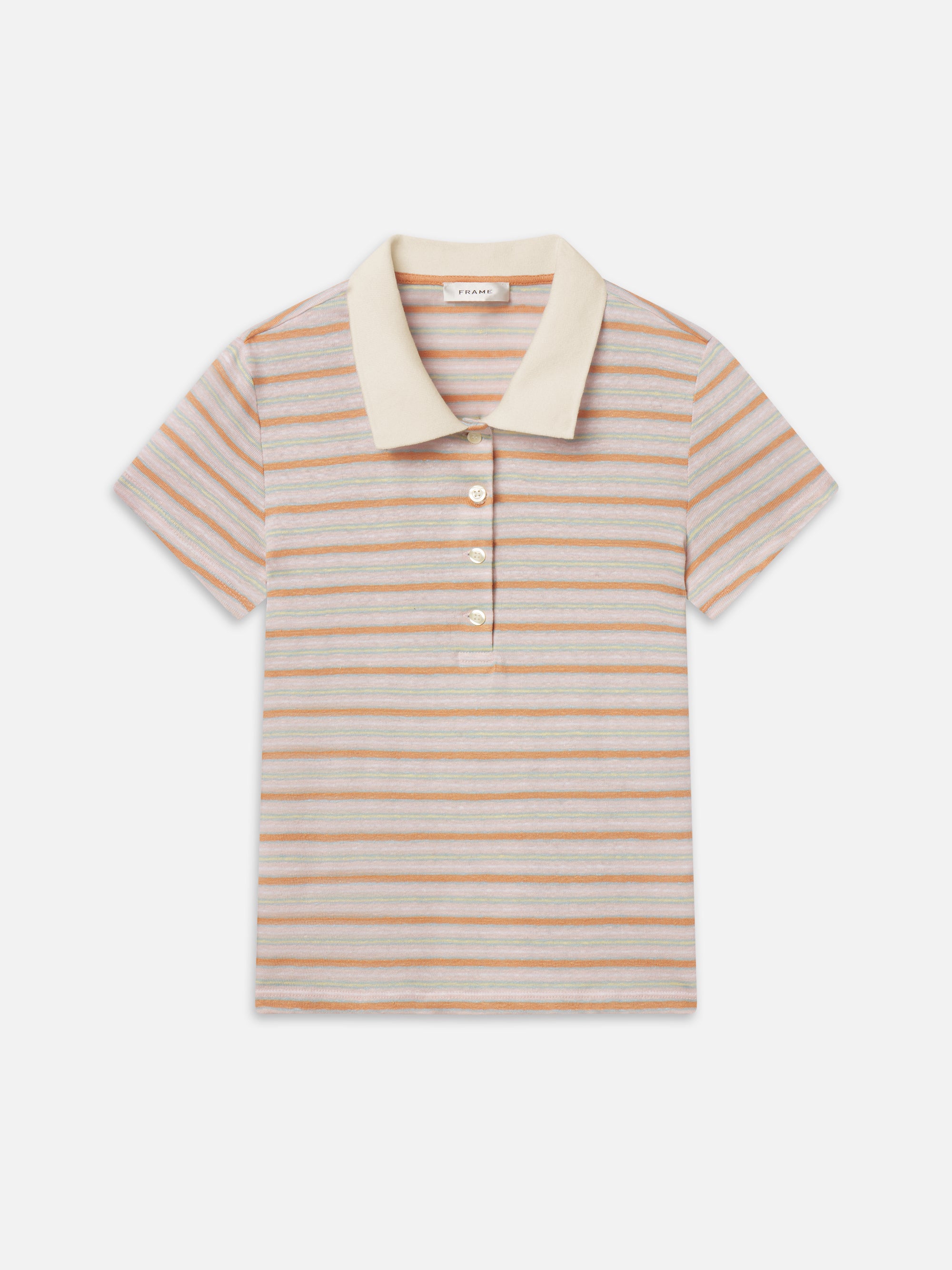 The Stripe Polo -- Pink Sand Multi