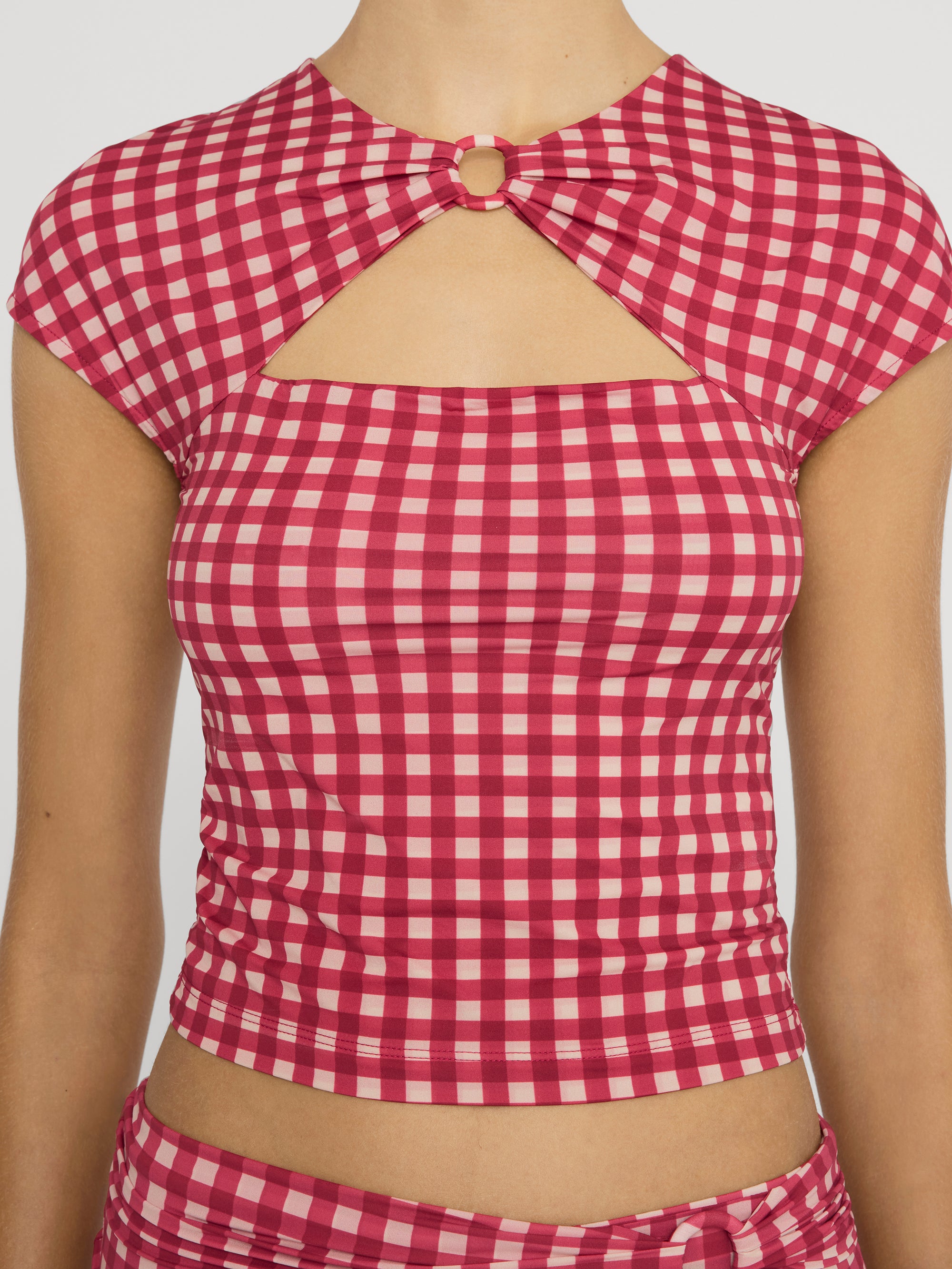 The Casino Top -- Red Check