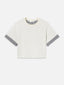 The Stripe Cuff Top -- Cream Multi