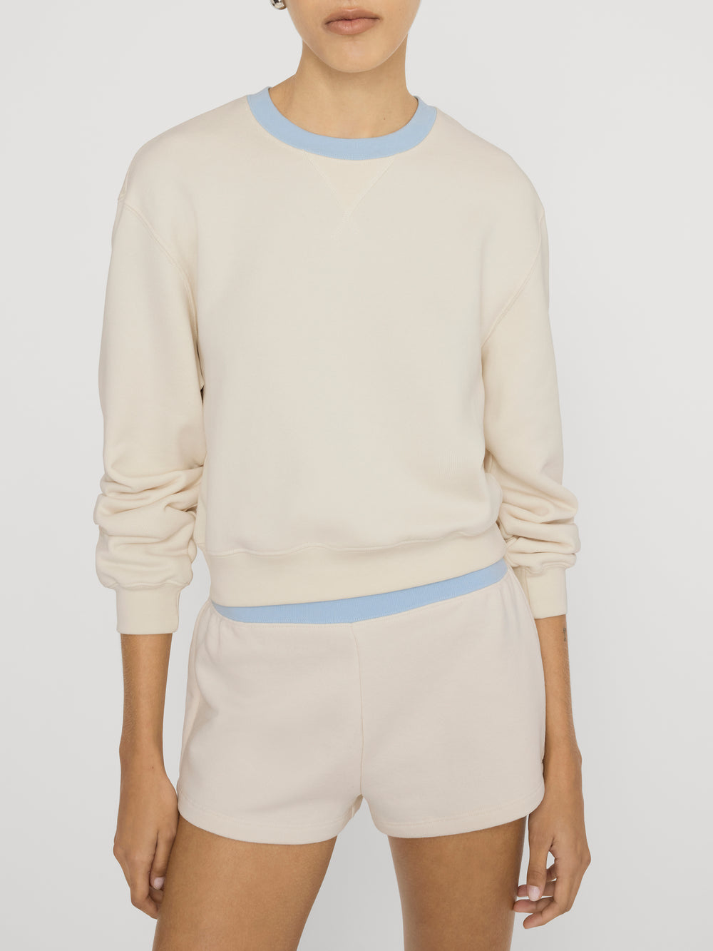 Sweat shirt on model crop 