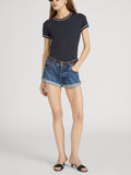 Tee on model front 