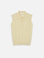The Cashmere Sleeveless Polo -- Lemon