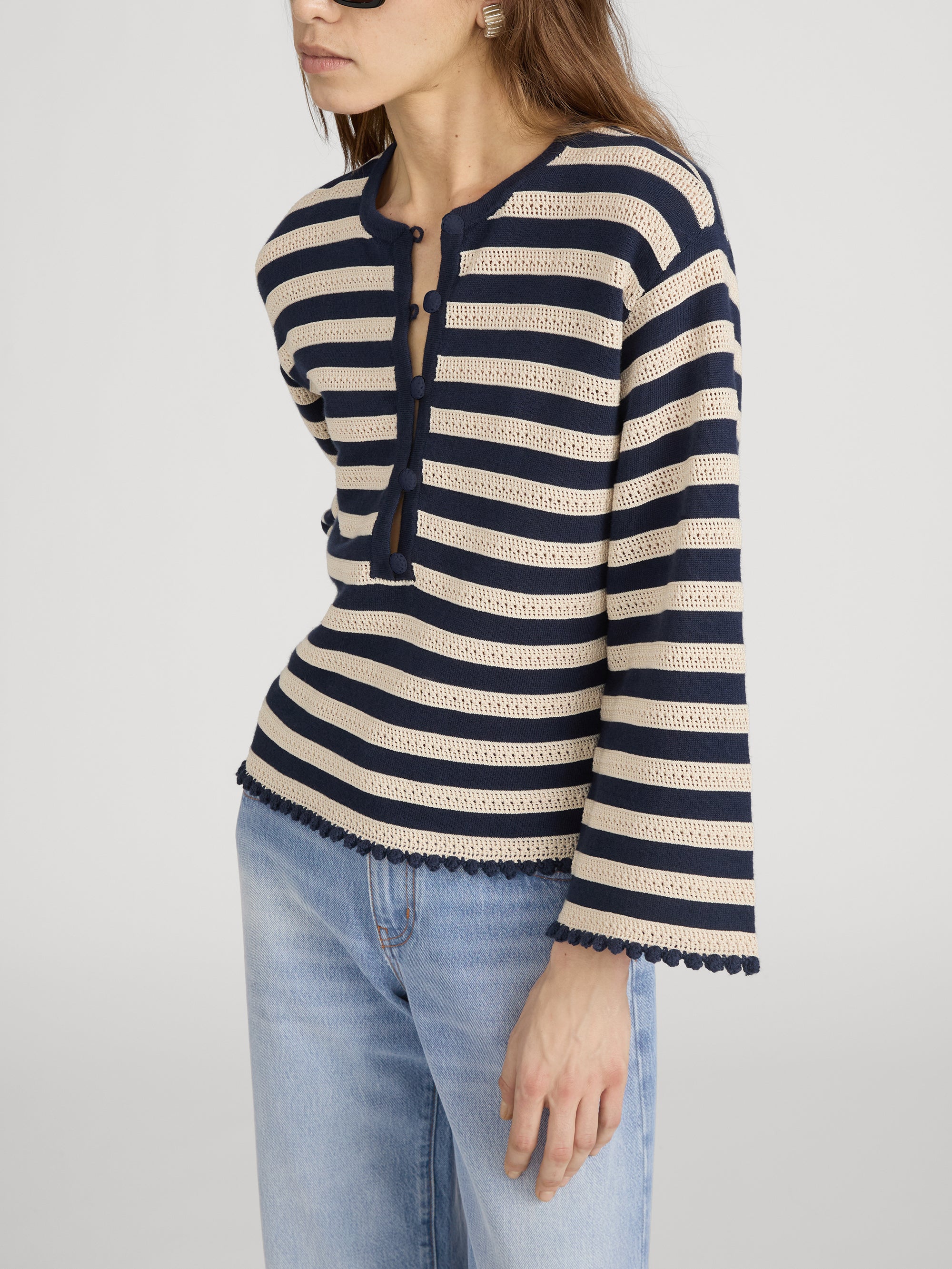 Sweater on model side 