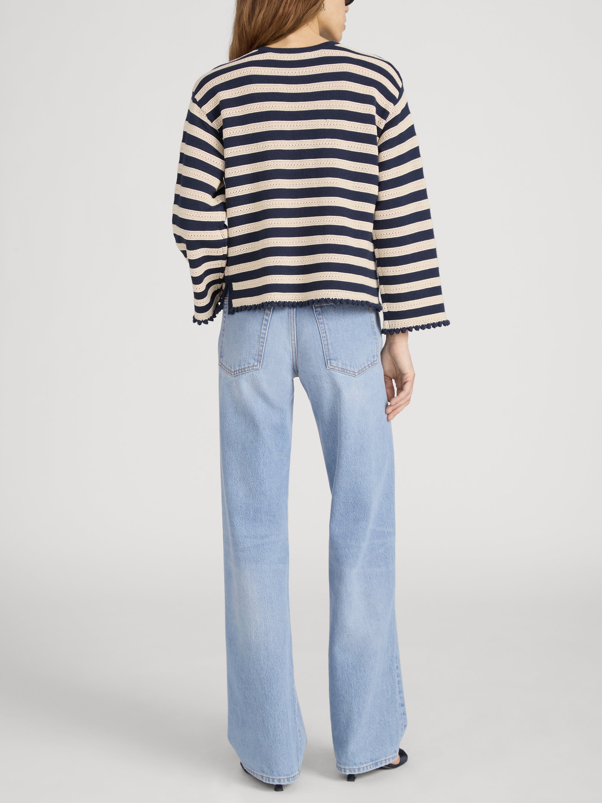 Sweater on model back 