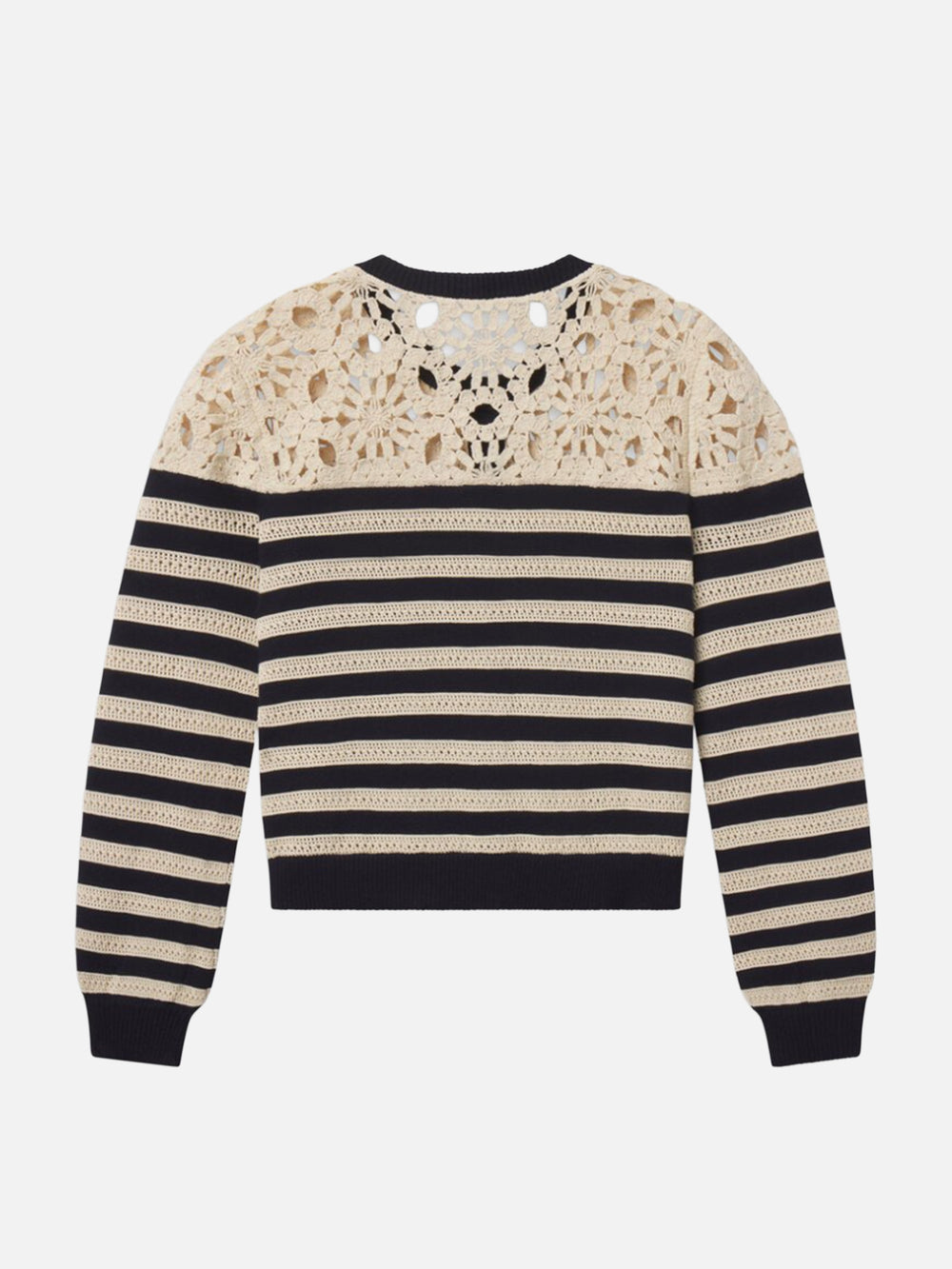 The Crochet Captain Cardigan -- Cream Multi