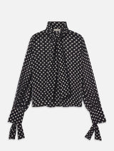 The Polka Dot Nouvelle Blouse -- Black Multi