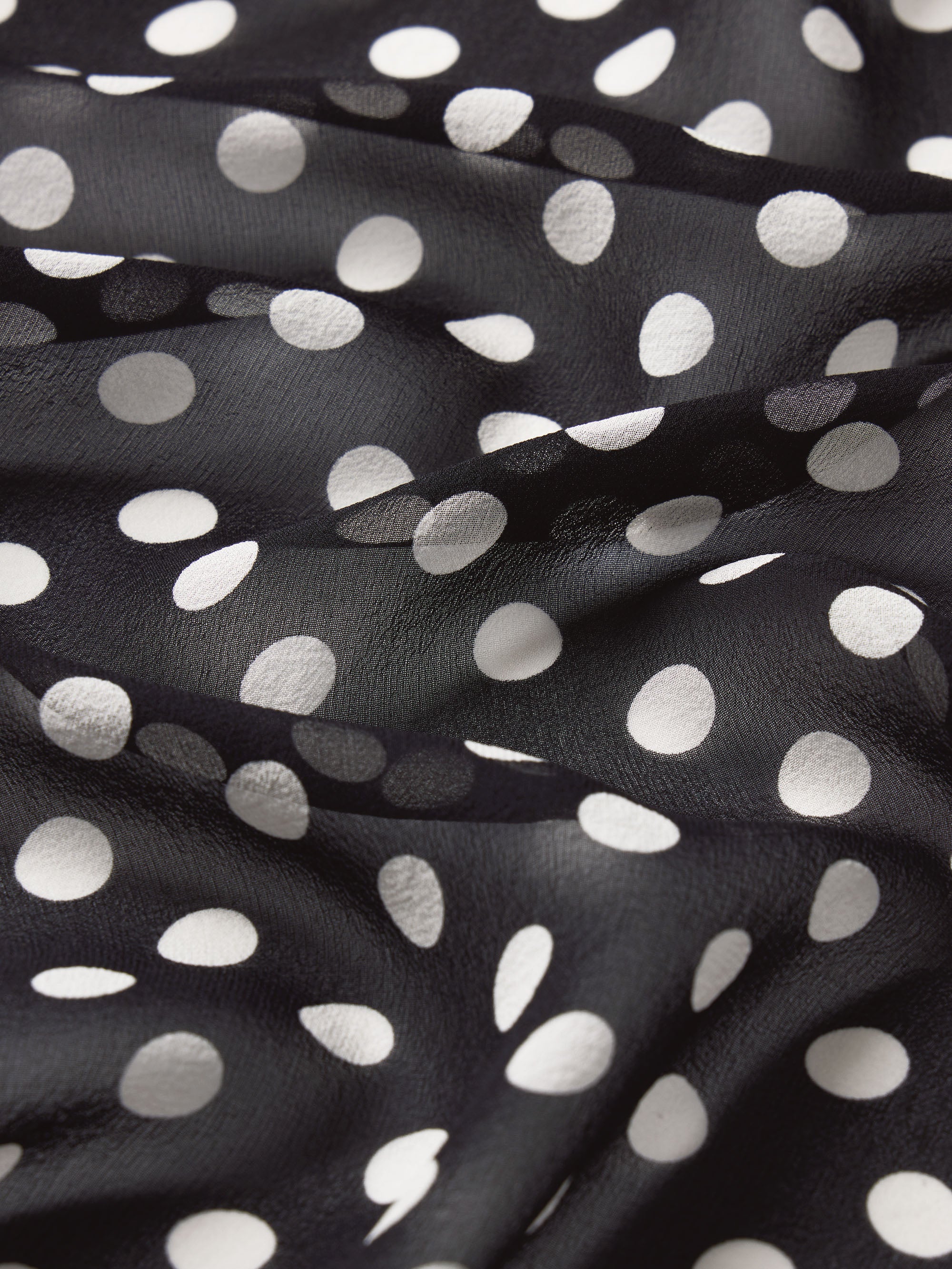 The Polka Dot Nouvelle Blouse -- Black Multi
