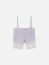 The Stripe Lace Cami -- Chambray Multi