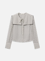 The Polka Dot Fleet Blouse -- Cream