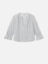 The Poet Blouse -- Ocean Blue Multi