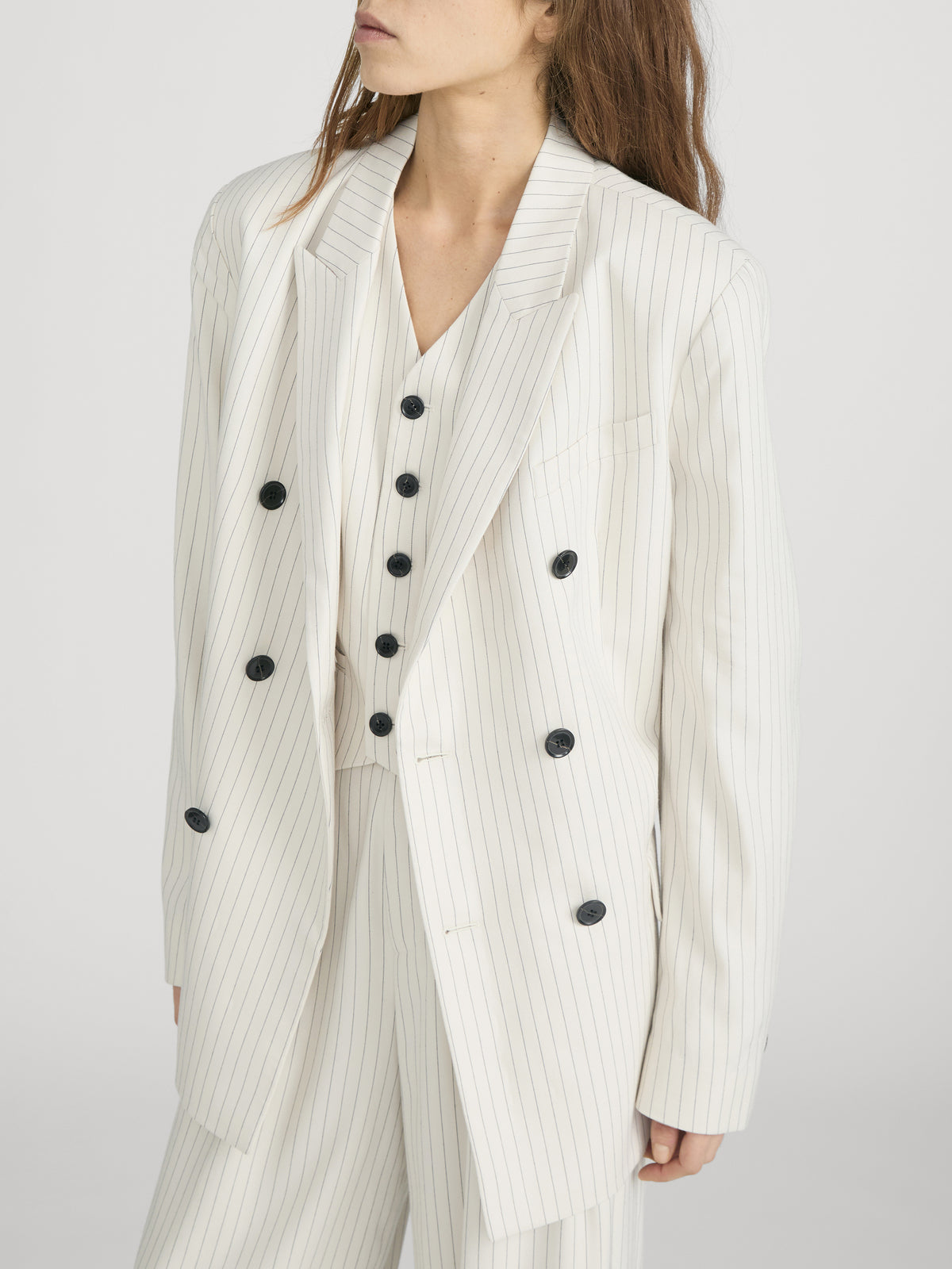 Blazer on model side 