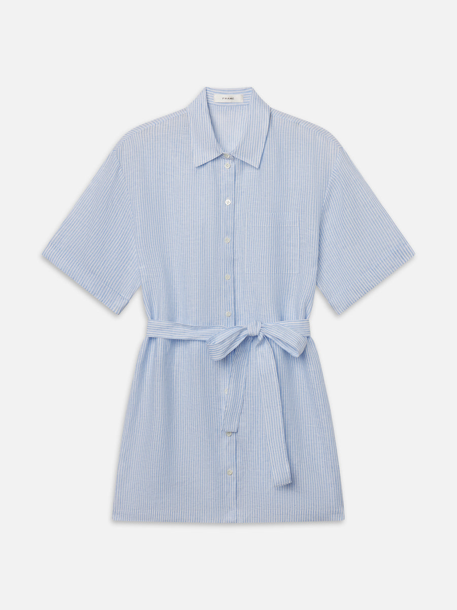 chinese dress ladies Frame Women's Linen Day Dress - White main image 0