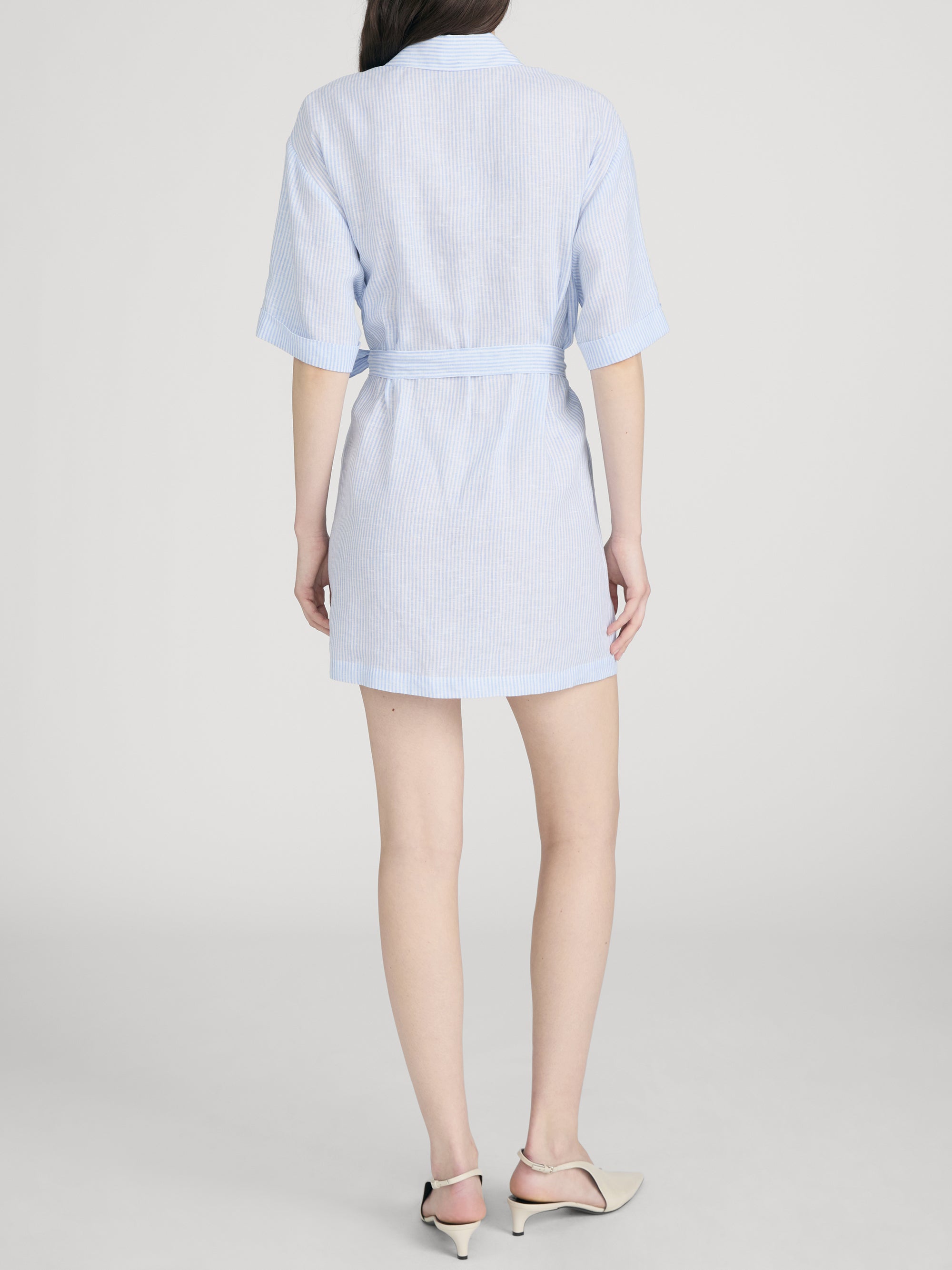 Dress on model back 