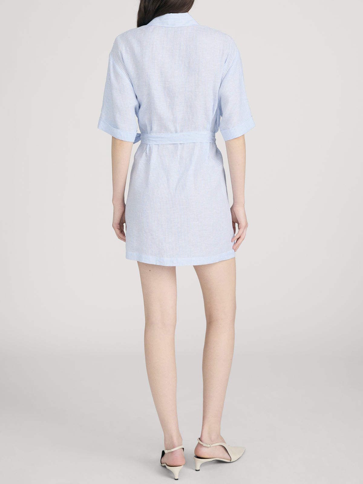 Dress on model back 