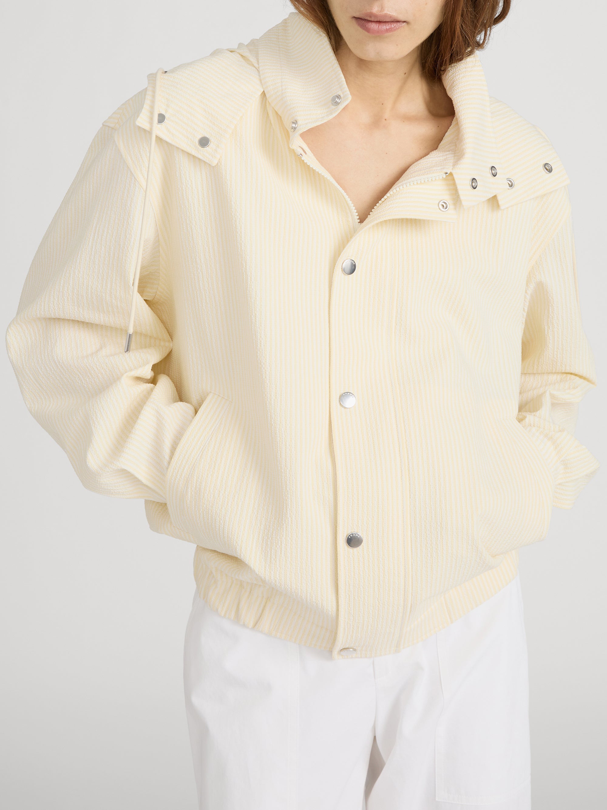 The Seersucker Track Jacket -- Lemon Multi
