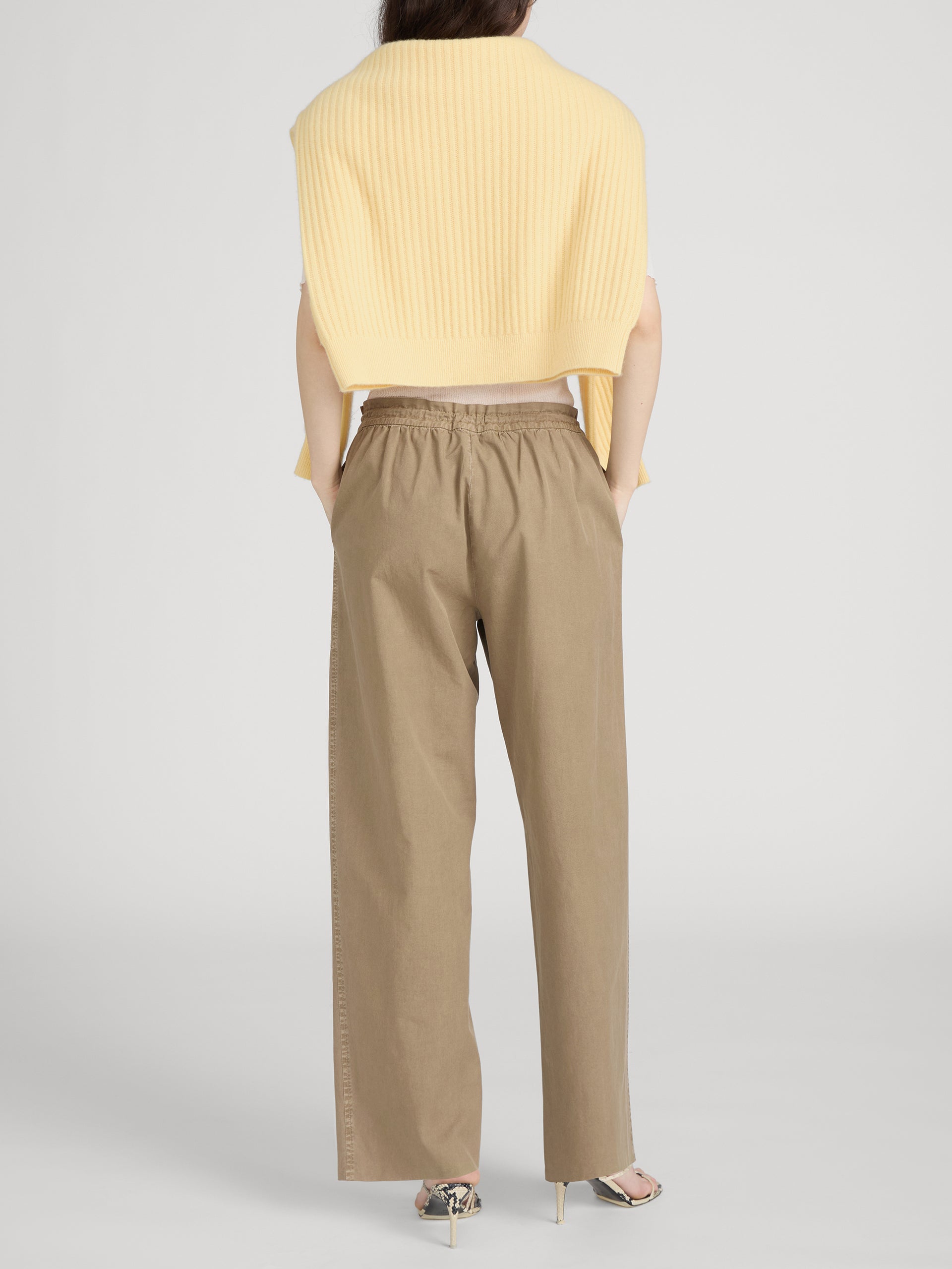 Pant on model back 