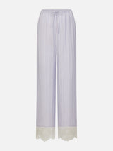 The Stripe Lace Lounge Pant -- Chambray Multi