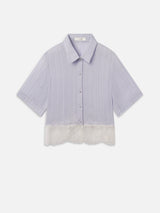 The Stripe Lace Shirt -- Chambray Multi