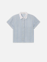 The Linen Boardwalk Shirt -- Chambray Blue Multi