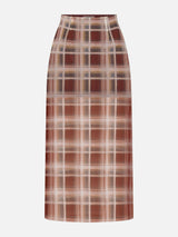 The Plaid Organza Skirt -- Silver Peony Plaid