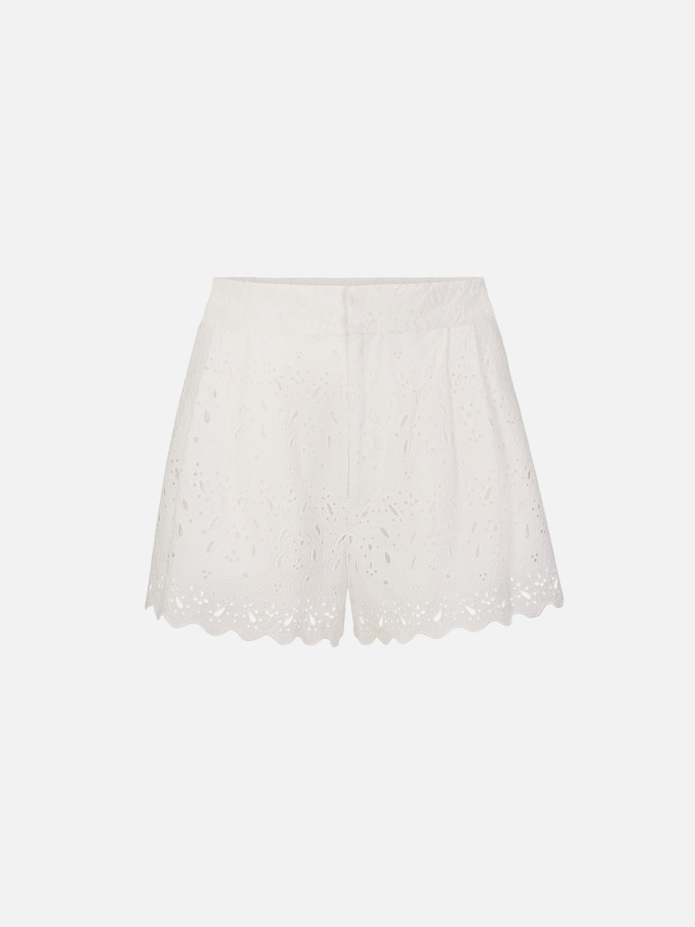The Paisley Eyelet Short -- White