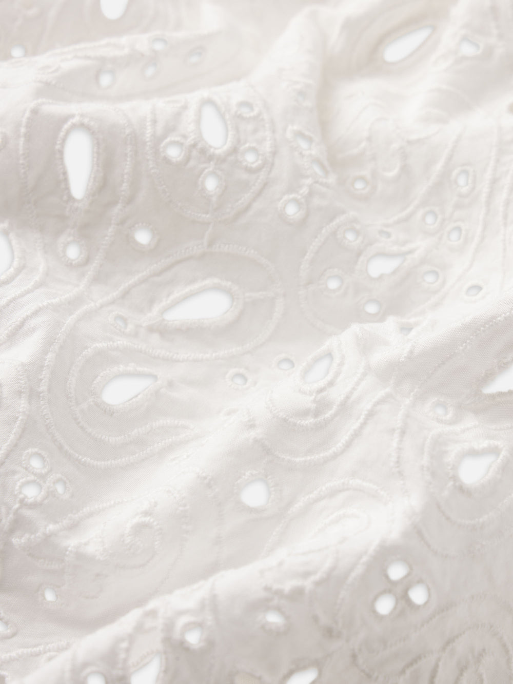 The Paisley Eyelet Short -- White