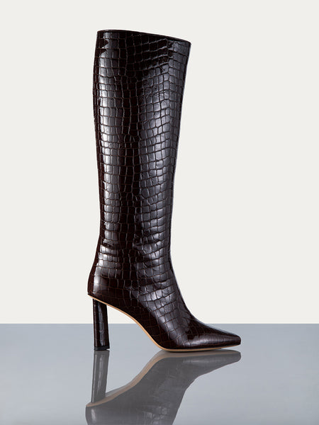 Odette Boot in Espresso Croc