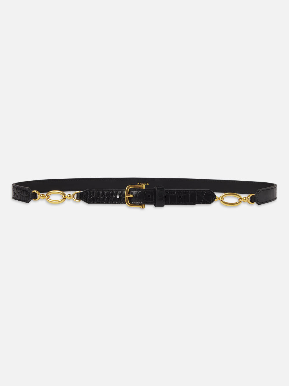Jewelry Detail Belt Croc