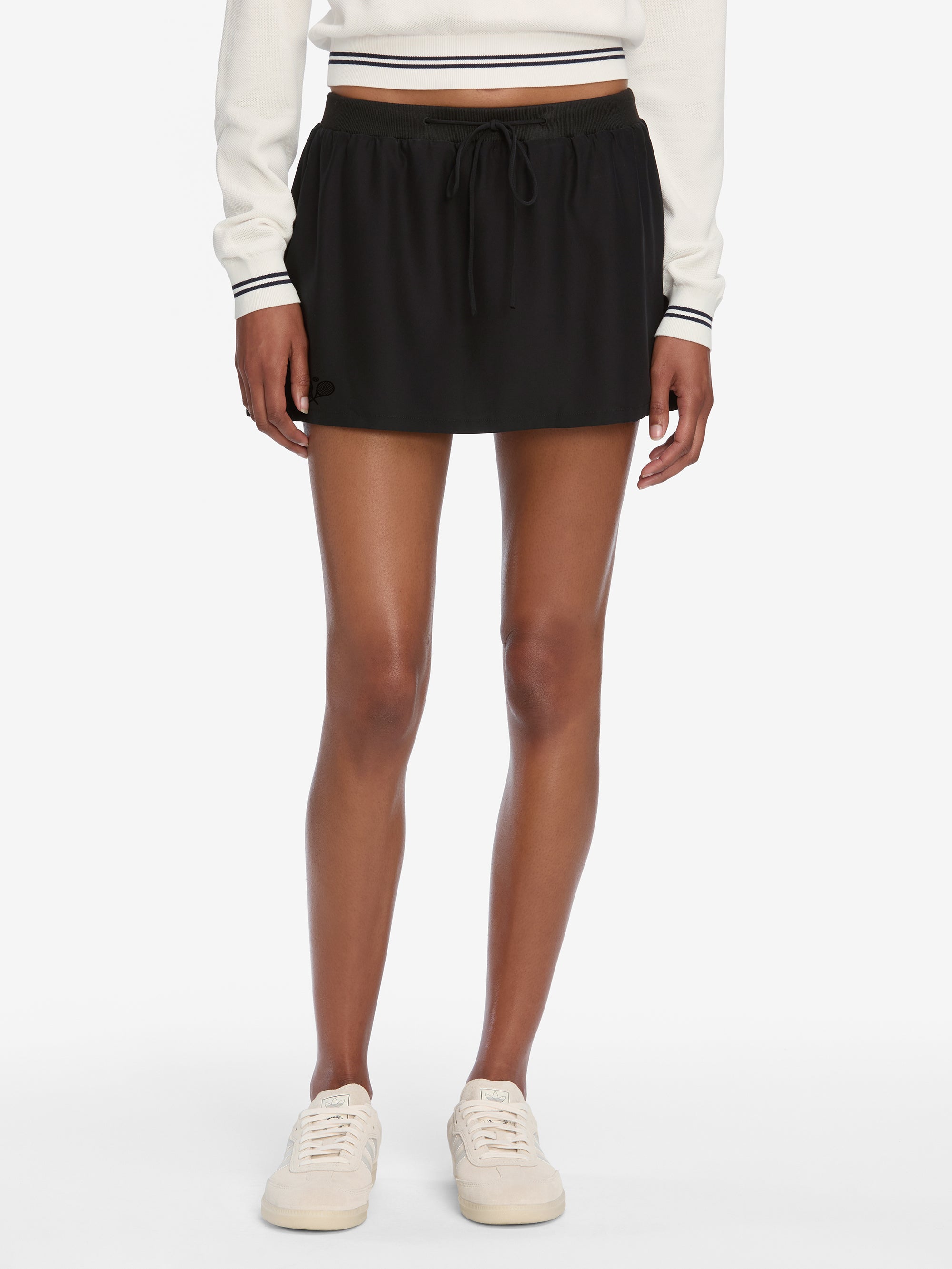 THE TENNIS DRAWSTRING SKIRT NAVY