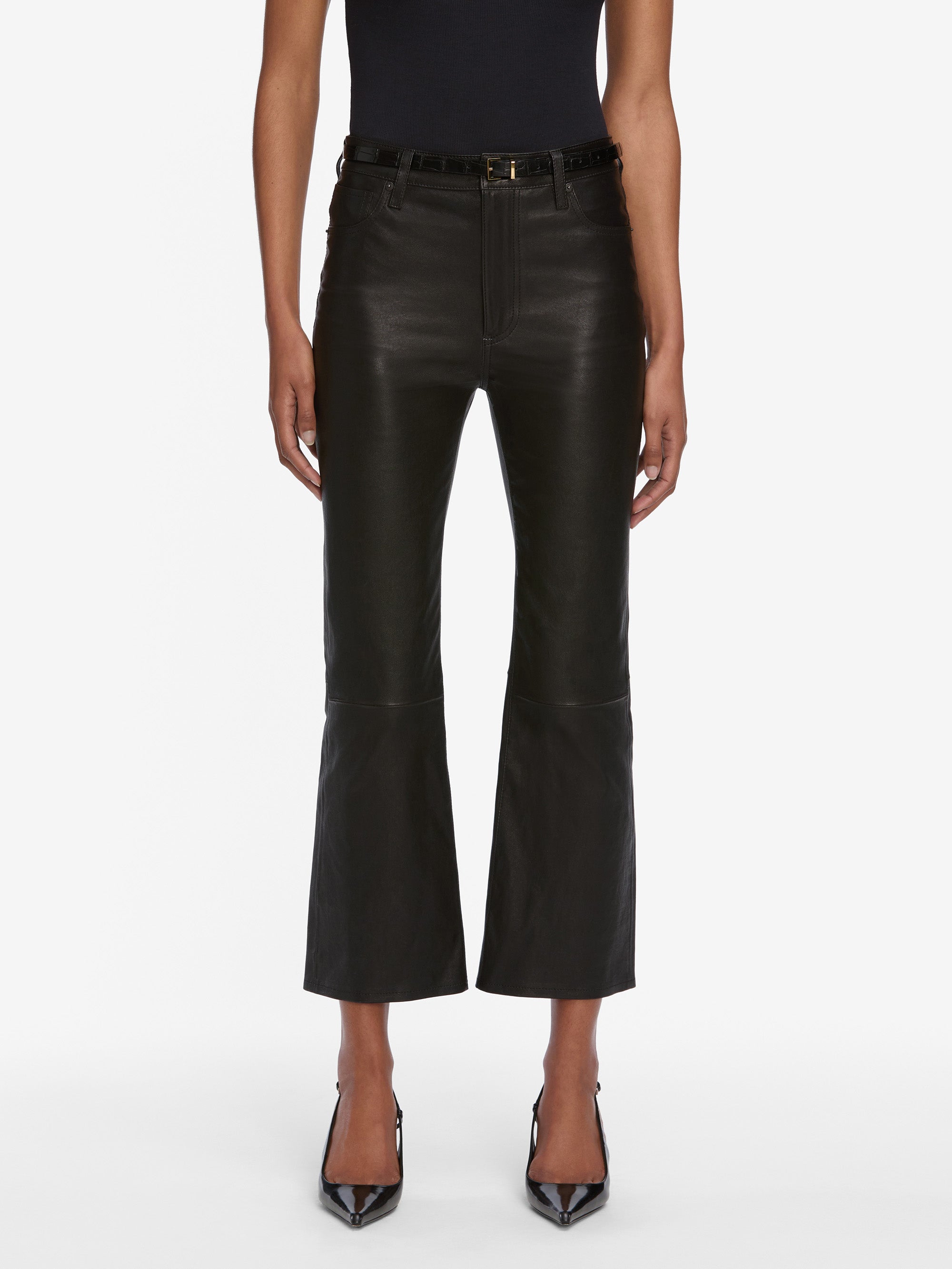 THE LEATHER REBOOT CROP BLACK