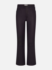 The Leather Reboot Crop -- Dark Royal Purple