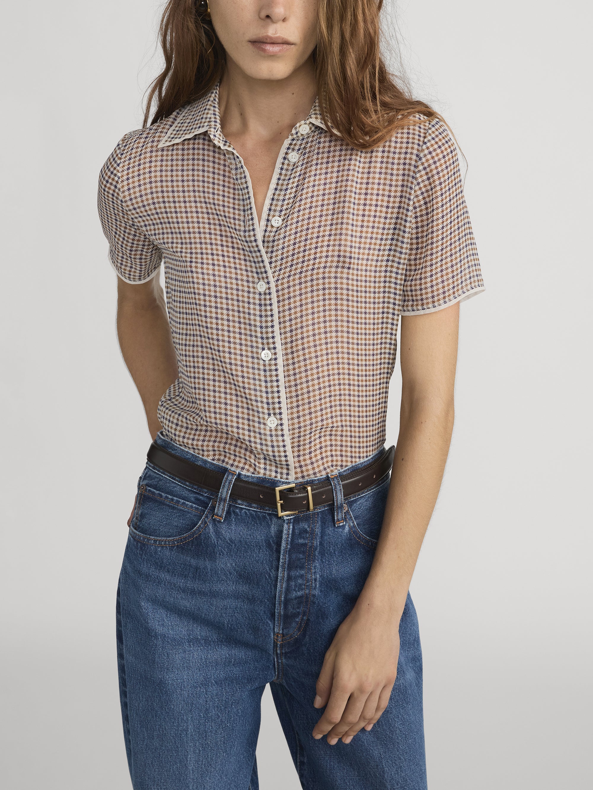 THE HOUNDSTOOTH TOP HOUNDSTOOTH MULTI