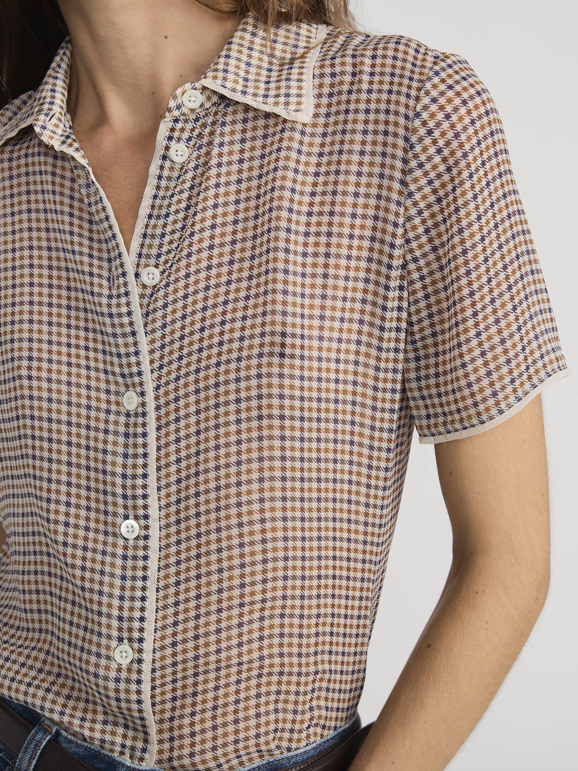 THE HOUNDSTOOTH TOP HOUNDSTOOTH MULTI