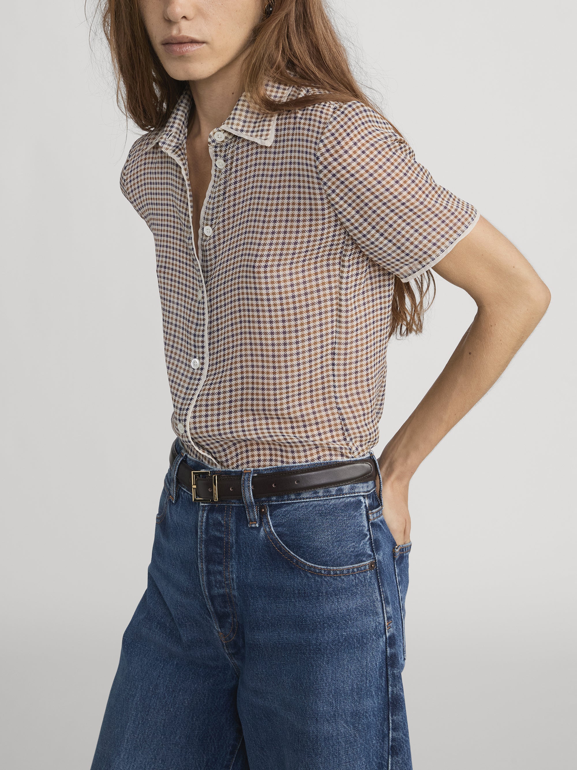 THE HOUNDSTOOTH TOP HOUNDSTOOTH MULTI